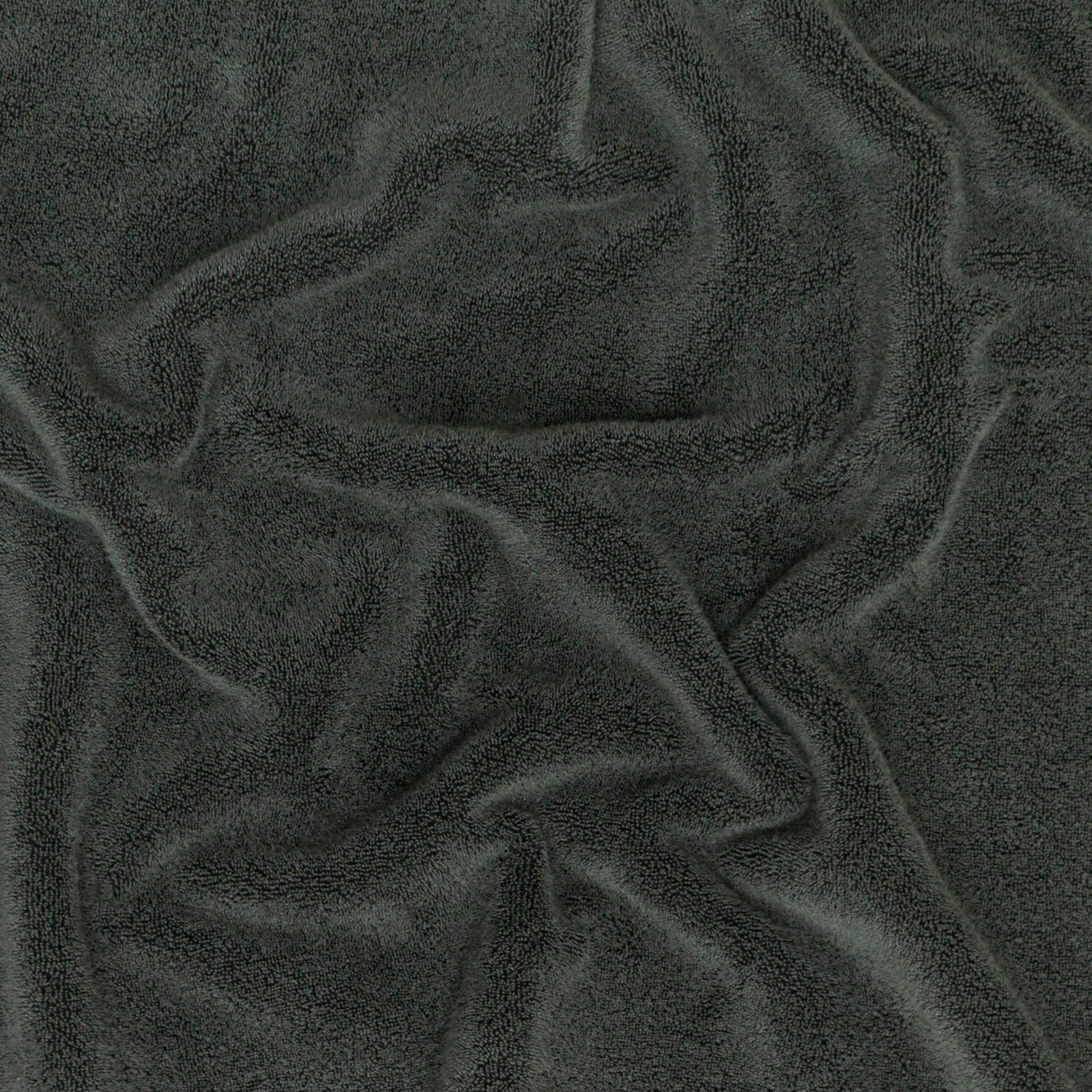 Close up with green Turkish towel texture